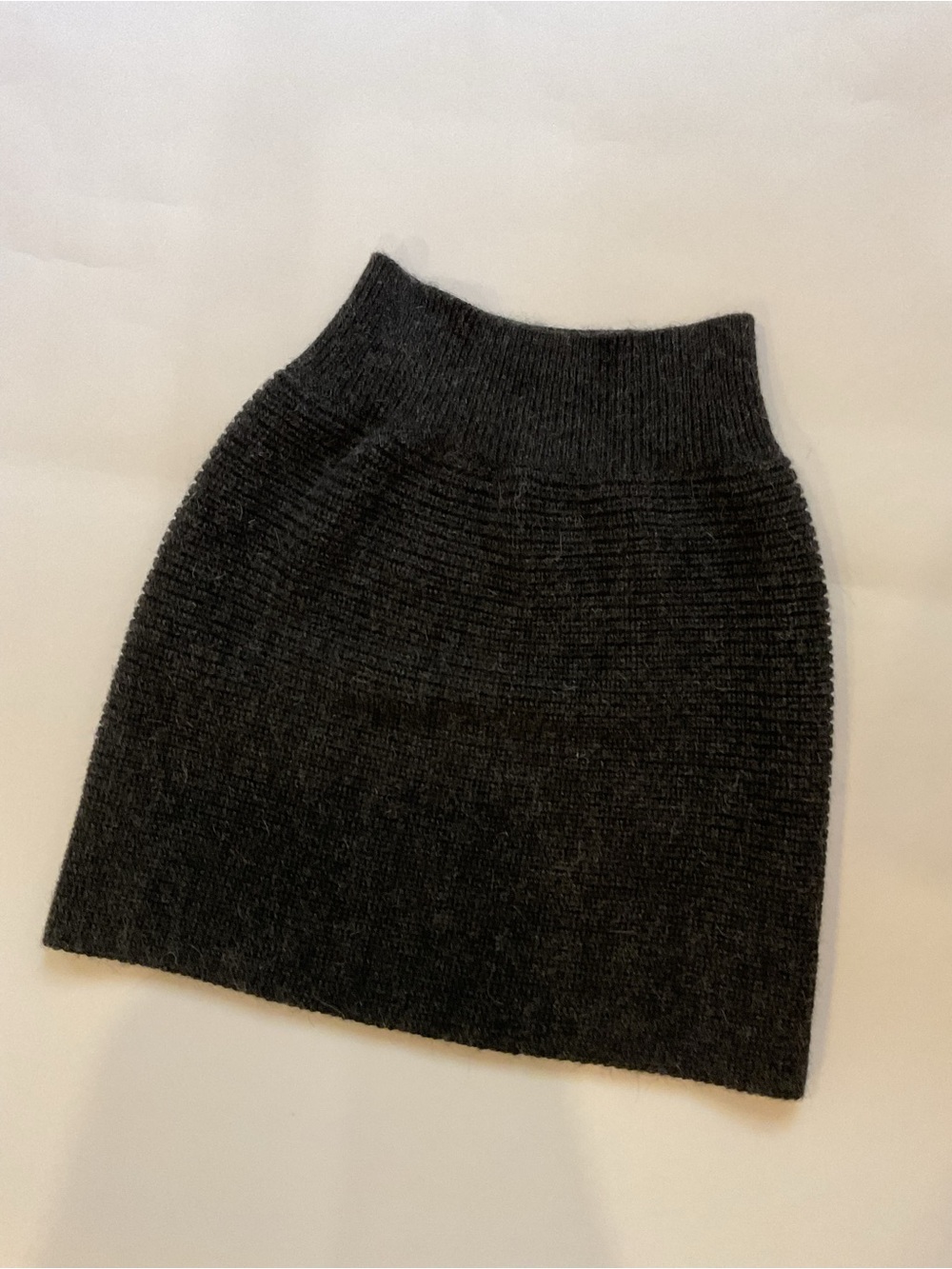 Chloe Charcoal Ribbed Knit Mini Skirt